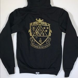 Kappa Delta Metallic Gold Crest Full Zip Hoodie